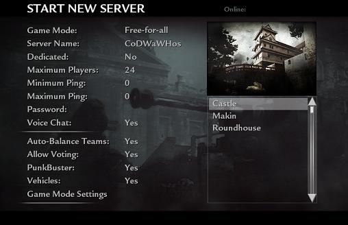 call of duty waw servers